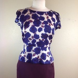 Ann Taylor peplum blouse size 4